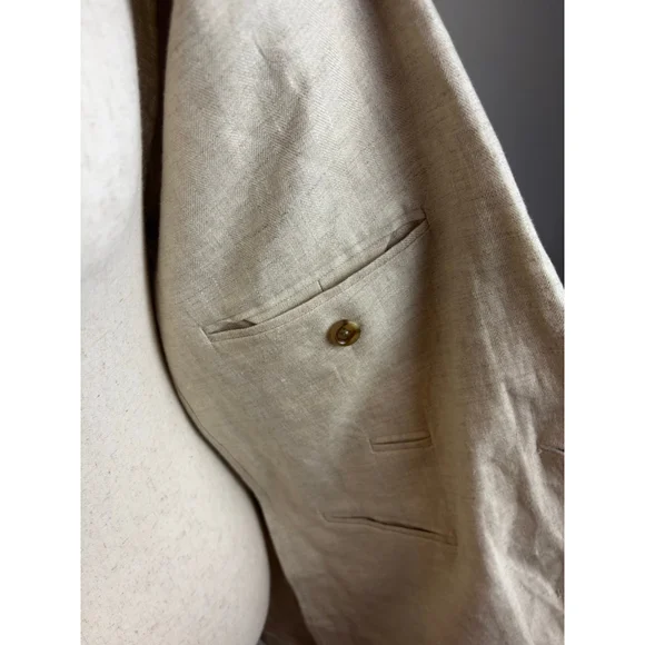 Men's J.Crew Beige Linen Sport Coat & Blazer NWT casual sporty designer - Picture 5 of 9